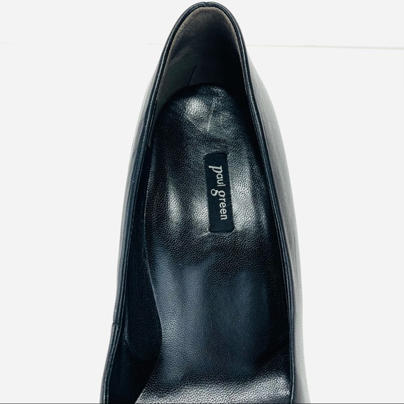 📌SOLD📌 PAUL GREEN BLACK LEATHER HEELED SHOES - Picture 13 of 16